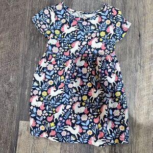 Wonder Nation Unicorn Dress - Navy and Pink